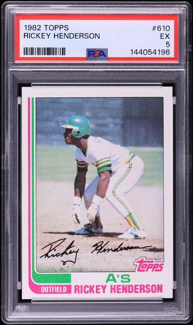 1982 Topps Rickey Henderson #610 PSA 5 EX