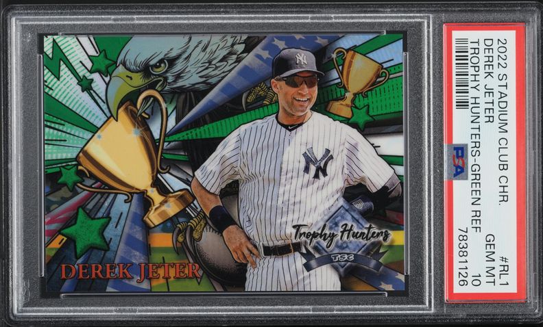 2022 Topps Chrome Platinum Green Wave Refractor Derek Jeter /99 #2