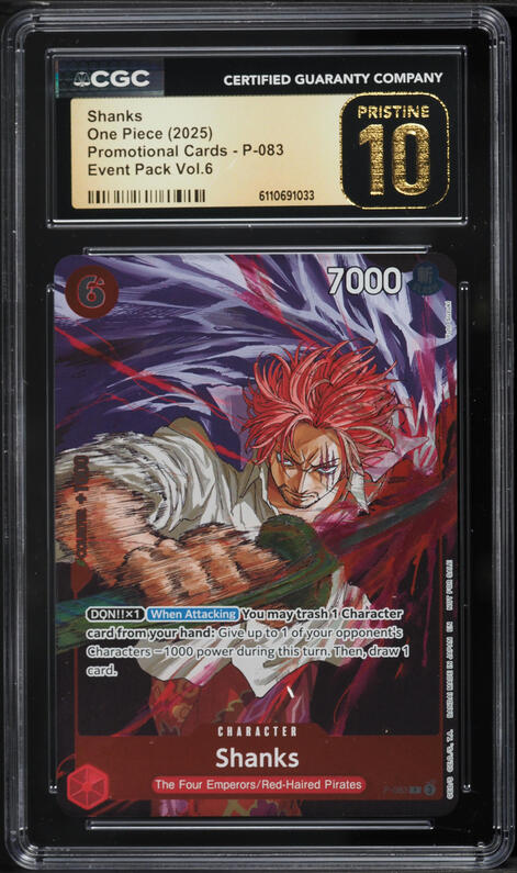 2024 One Piece Japanese Promos Weekly Shonen Jump Shanks #P-083