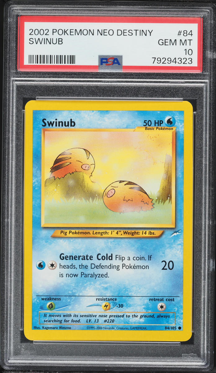 2002 Pokemon Neo Destiny Swinub #84 PSA 10 GEM MINT