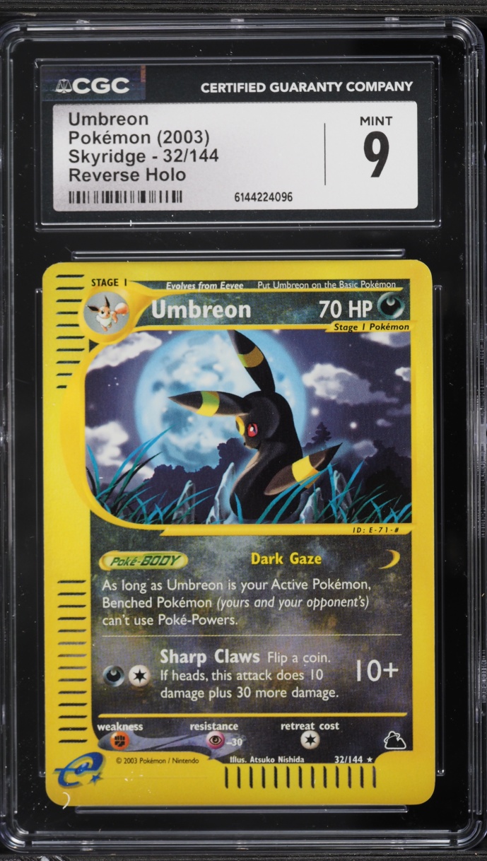 2003 Pokemon Skyridge Reverse Holo Umbreon #32 CGC 9 MINT