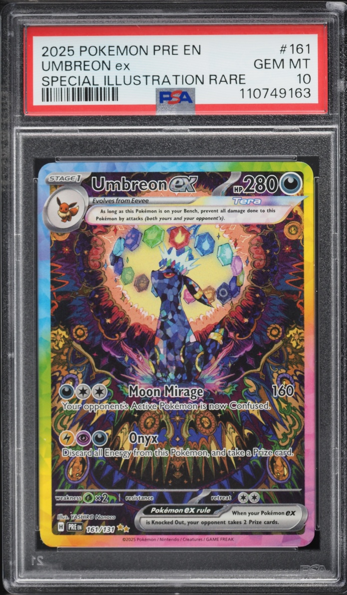 2025 Pokemon Scarlet & Violet Prismatic Evolutions SIR Umbreon Ex #161 PSA 10 GEM MINT