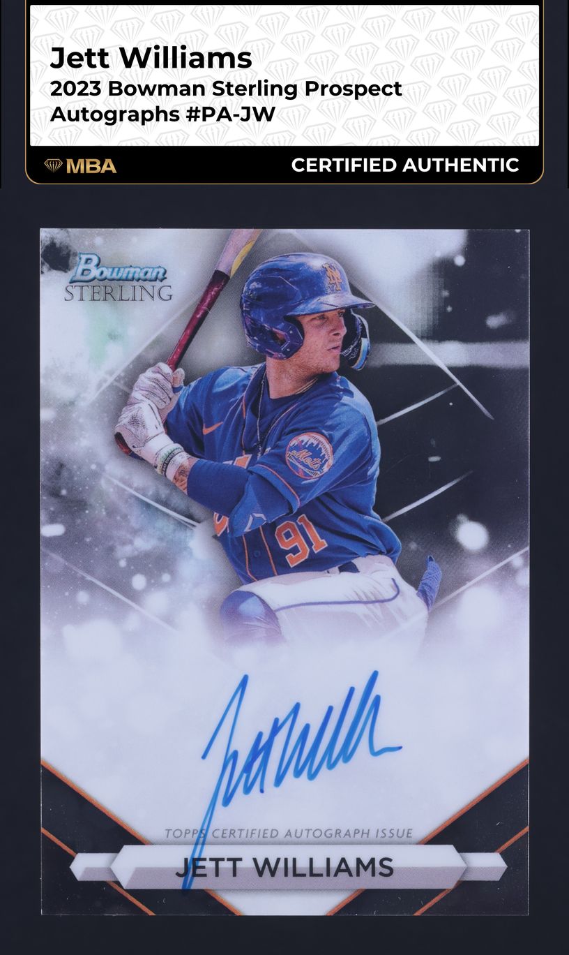 2023 Bowman Sterling Jett Williams PROSPECT AUTO #PA-JW MBA AUTH on ...