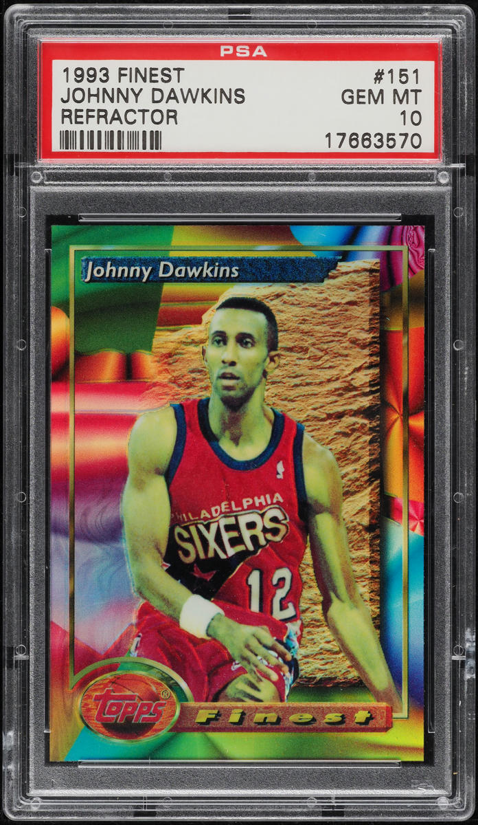 1993 Finest Refractor Johnny Dawkins #151 PSA 10 GEM MINT
