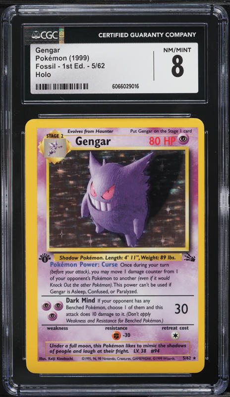 1997 Pokemon Japanese Fossil Holo Gengar #94 PSA 10 GEM MINT on