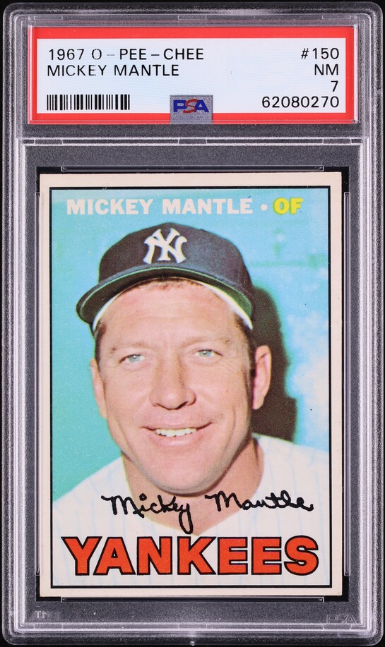 1967 O-Pee-Chee Mickey Mantle #150 PSA 7 NRMT