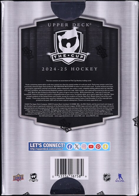 2024 Upper Deck The Cup Hockey Sealed Hobby Box