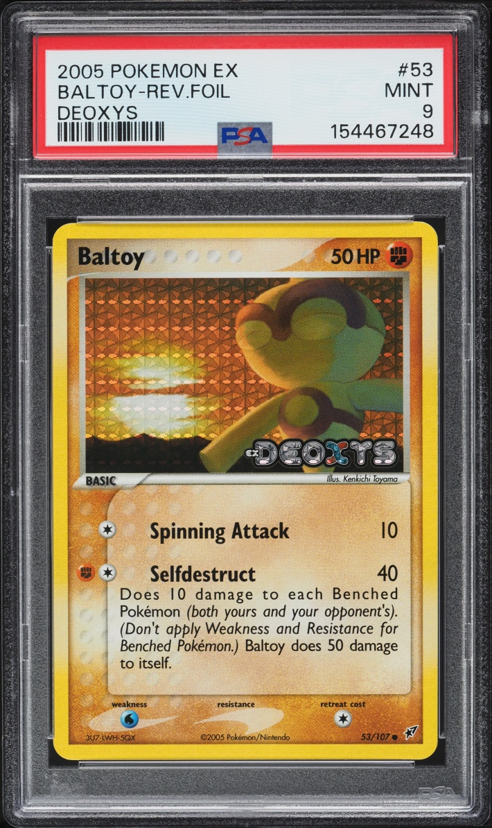 2005 Pokemon EX Deoxys Reverse Holo Baltoy #53 PSA 9 MINT
