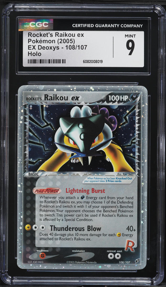 2005 Pokemon EX Deoxys Holo Rocket's Raikou ex #108 CGC 9 MINT