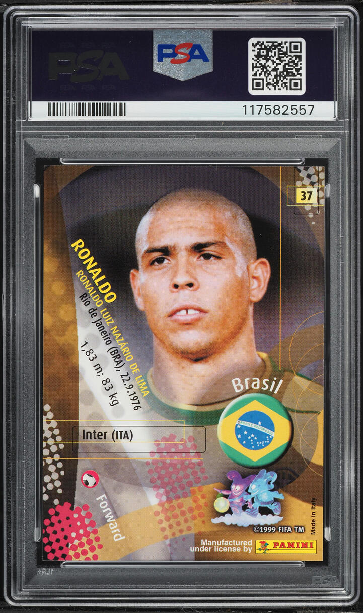 2002 Panini World Cup Korea Japan Ronaldo #37 PSA 7 NRMT