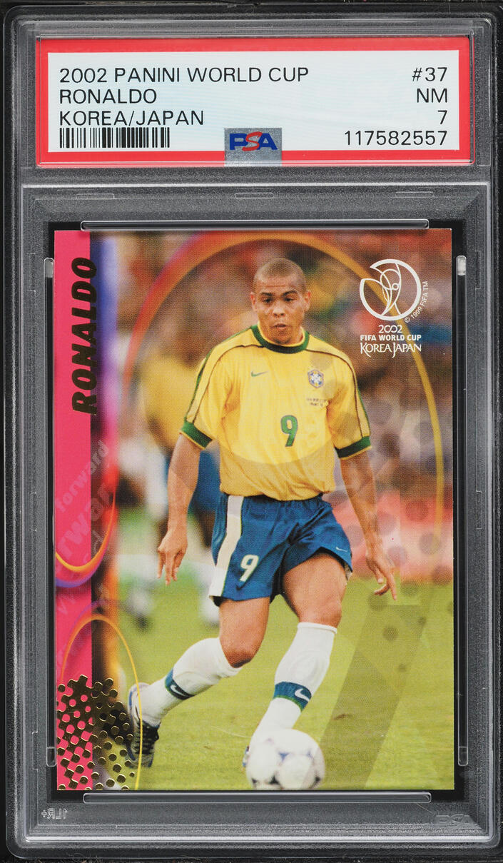 2002 Panini World Cup Korea Japan Ronaldo #37 PSA 7 NRMT