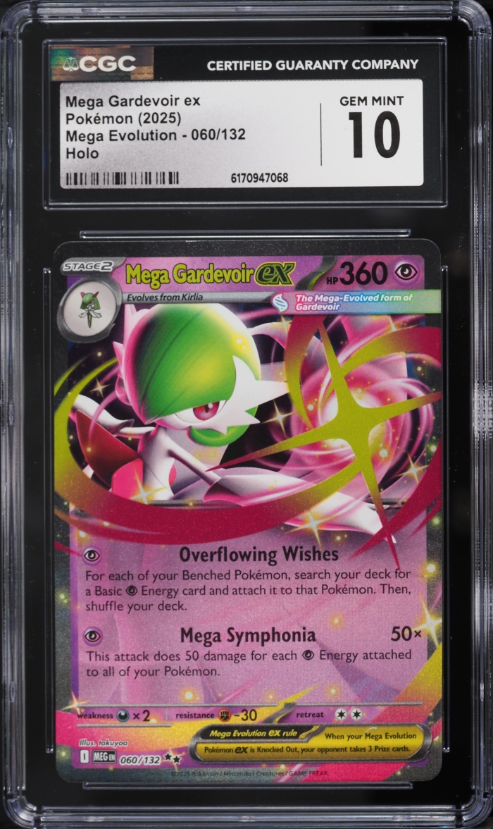 2025 Pokemon Mega Evolution Holo Printer Hickey Mega Gardevoir Ex #60 CGC 10 GEM MINT