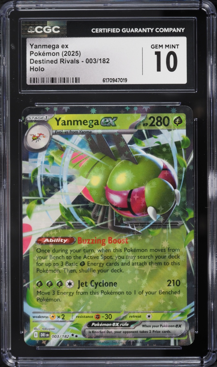 2025 Pokemon Scarlet & Violet Destined Rivals Holo Yanmega ex #3 CGC 10 GEM MINT