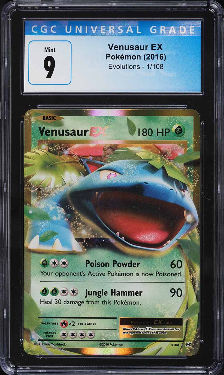 2016 Pokemon XY Evolutions Venusaur EX #1 CGC 9 MINT