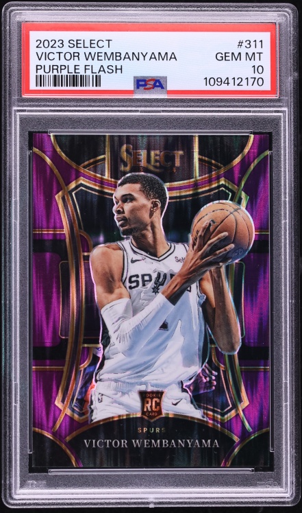 2023 Select Mezzanine Purple Flash Victor Wembanyama ROOKIE /175 #311 PSA 10 GEM MINT