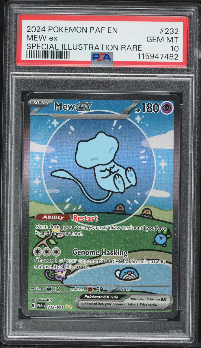 2024 Pokemon Scarlet & Violet Paldean Fates SIR Shiny Mew EX #232 PSA