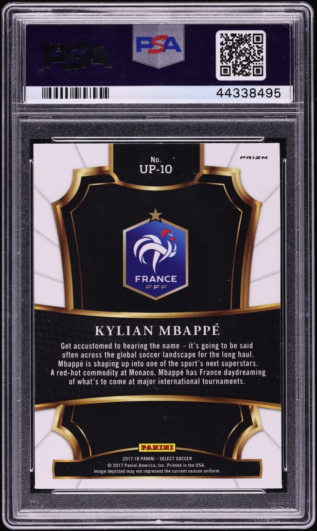 2017 Select Unlimited Potential Prizm Kylian Mbappe ROOKIE #UP-10 PSA 10 GEM MINT