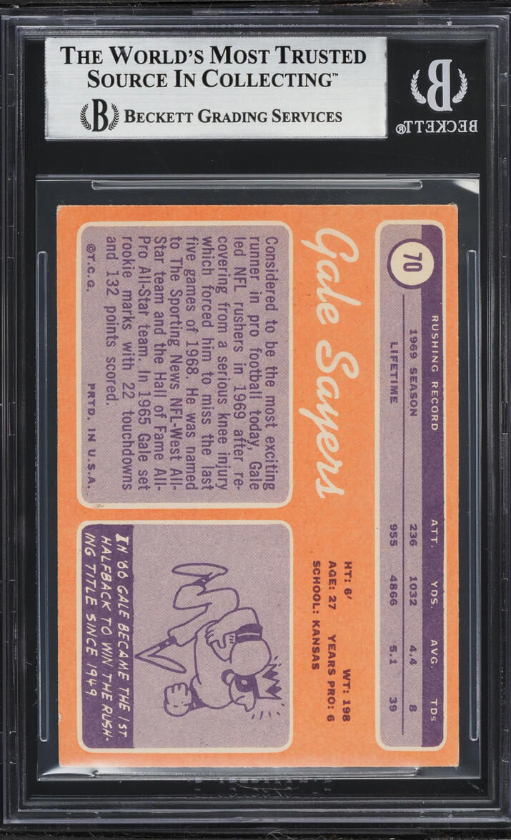 1970 Topps Football Gale Sayers #70 BGS 3.5 VG+