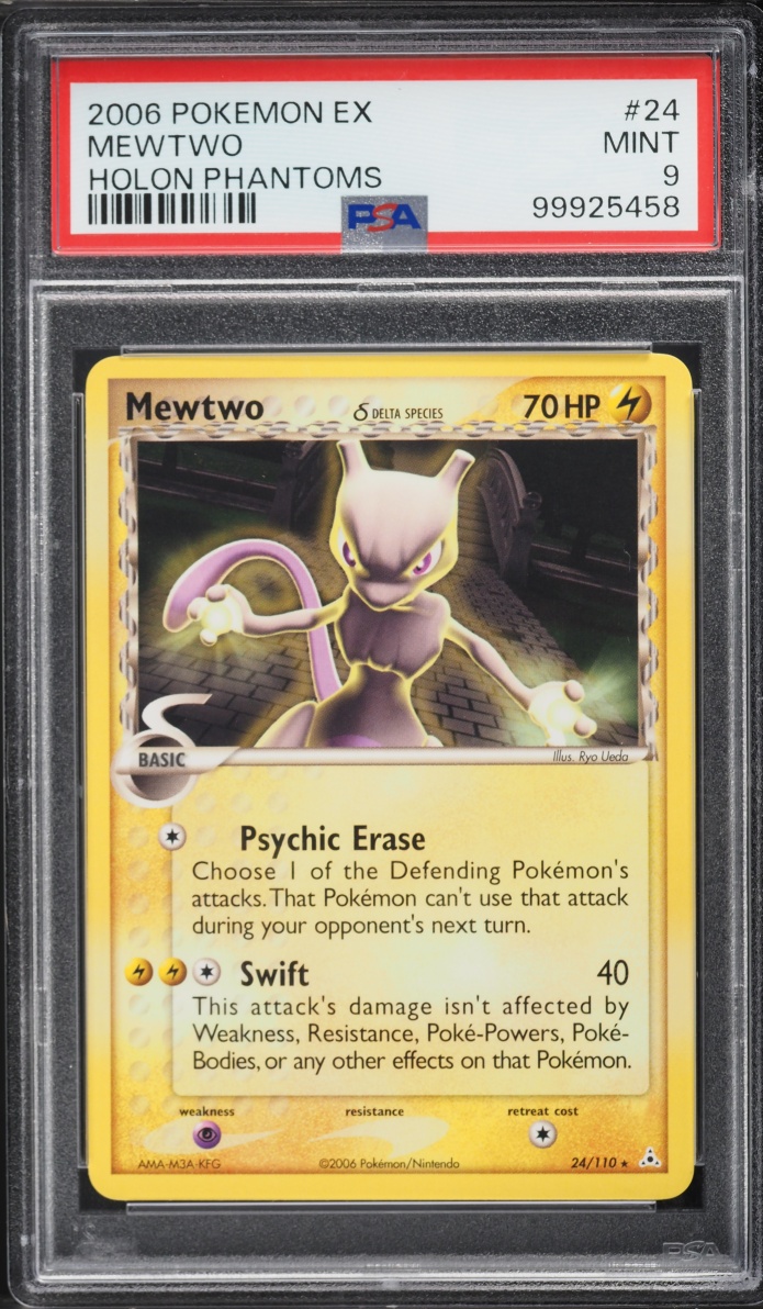 2006 Pokemon EX Holon Phantoms Mewtwo #24 PSA 9 MINT