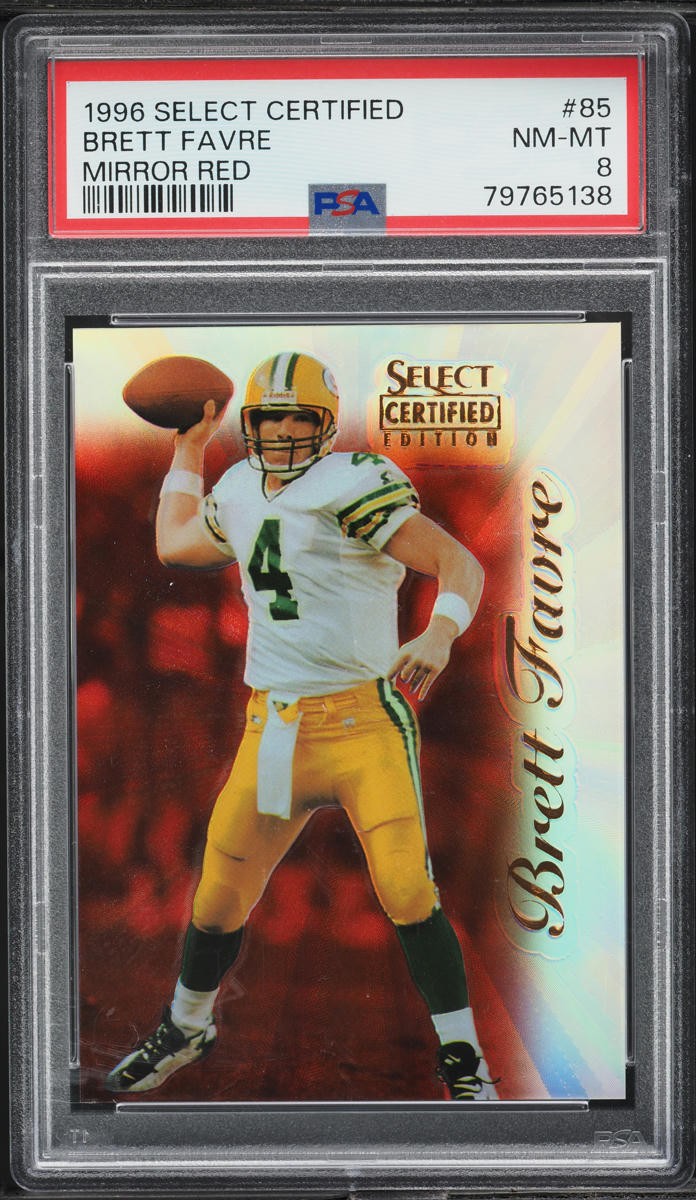 1996 Select Certified Premium Stock Mirror Red Brett Favre /20 #85 PSA 8 NM-MT