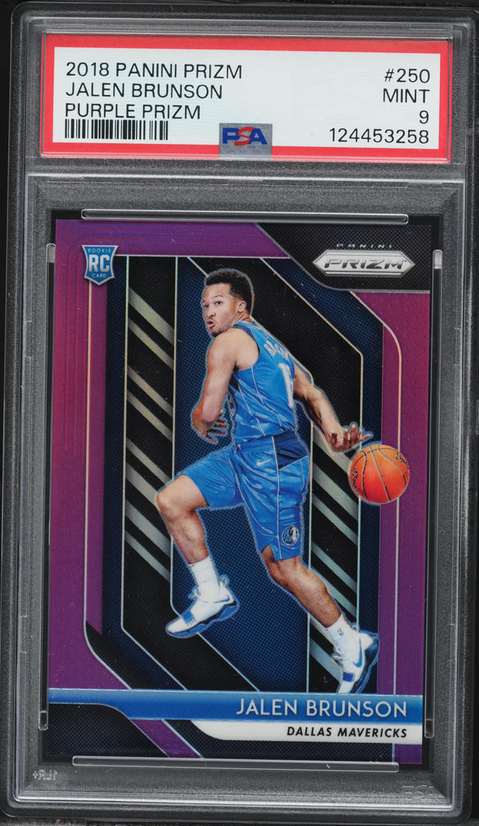 2018 Panini Prizm Purple Jalen Brunson ROOKIE /75 #250 PSA 9 MINT
