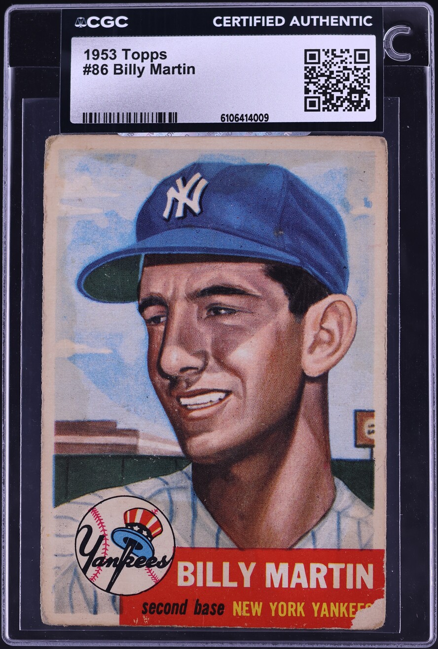 1953 Topps Billy Martin #86 CGC AUTH