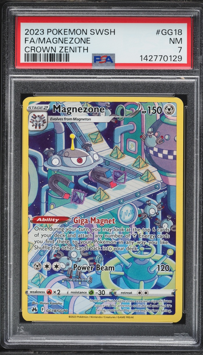 2023 Pokemon Sword & Shield Crown Zenith Alt Art Magnezone #GG18 PSA 7 NRMT