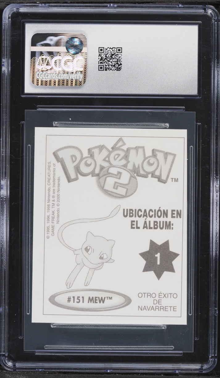 2000 Pokemon Spanish 2 Stickers Mew #1 CGC 8.5 NM-MT+