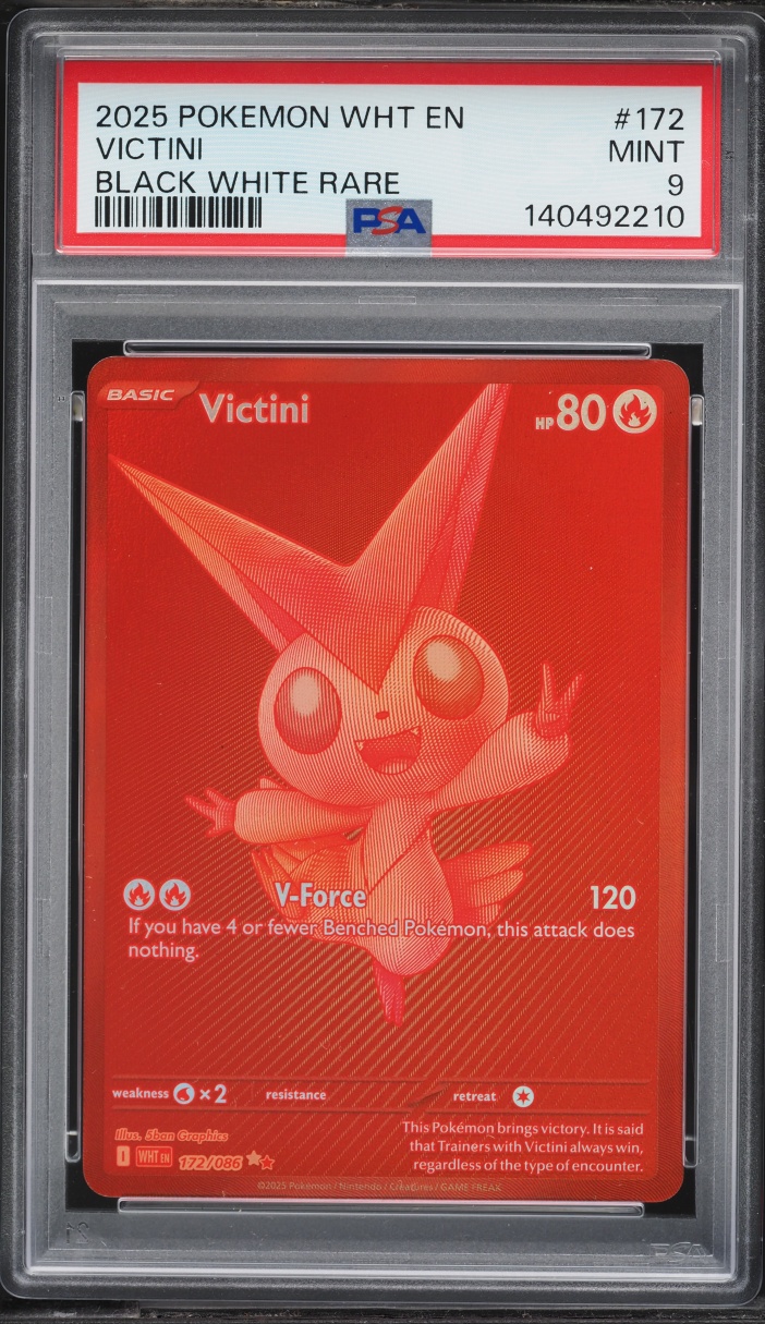 2025 Pokemon Scarlet & Violet White Flare BWR Victini #172 PSA 9 MINT
