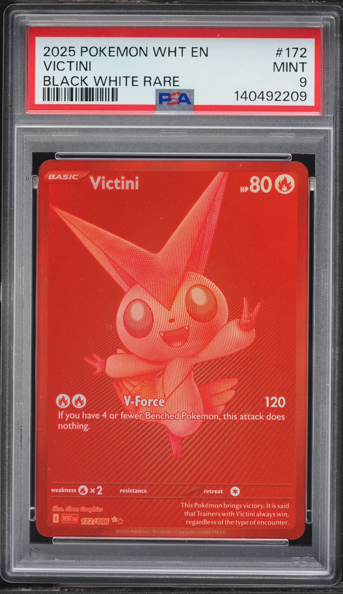 2025 Pokemon Scarlet & Violet White Flare BWR Victini #172 PSA 9 MINT