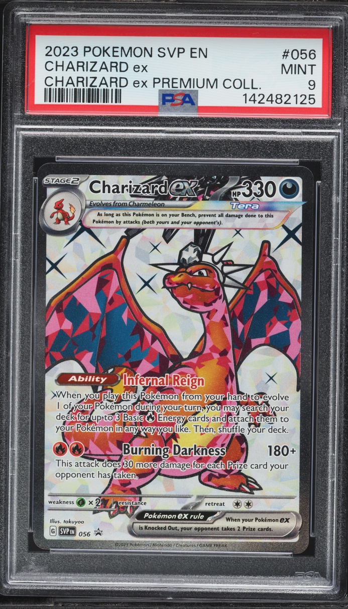 2023 Pokemon Scarlet & Violet Promo Premium Collection Full Art Charizard ex #56 PSA 9 MINT