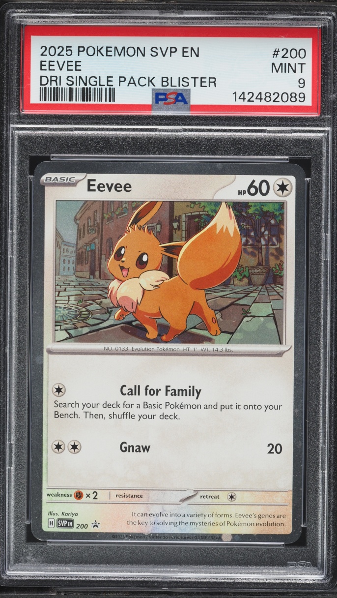 2025 Pokemon Scarlet & Violet Black Star Promo Destined Rivals Eevee #200 PSA 9 MINT