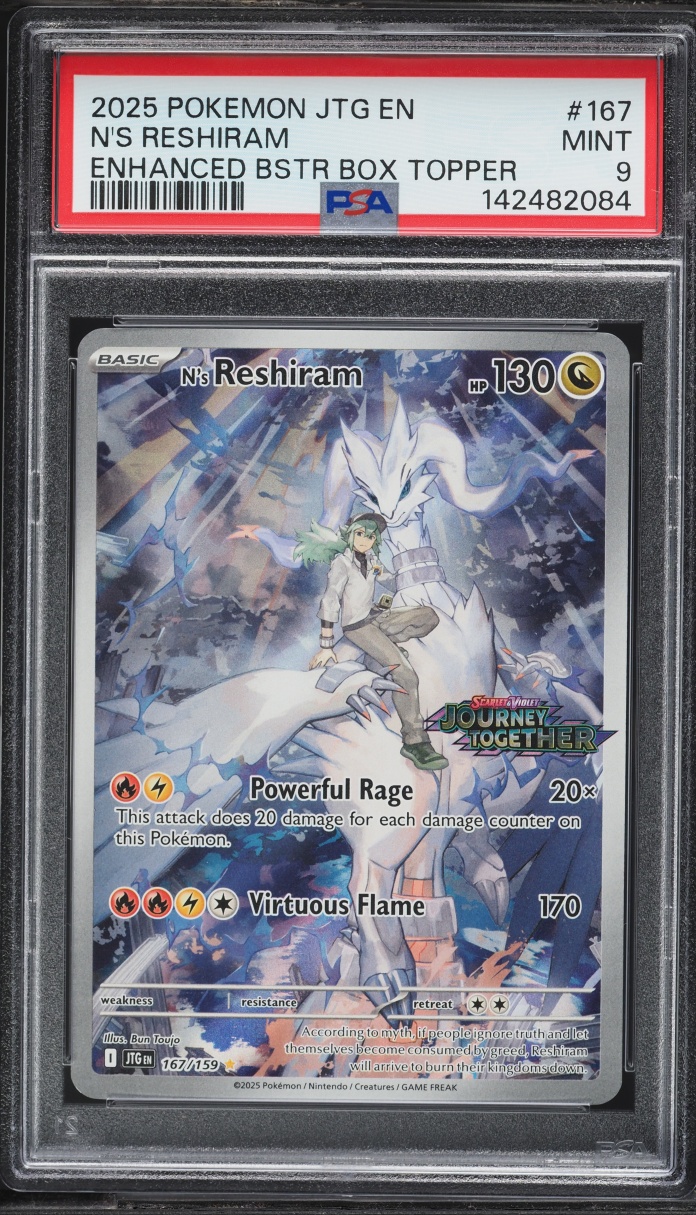 2025 Pokemon SV Journey Together Enhanced Booster Display IR N's Reshiram #167 PSA 9 MINT