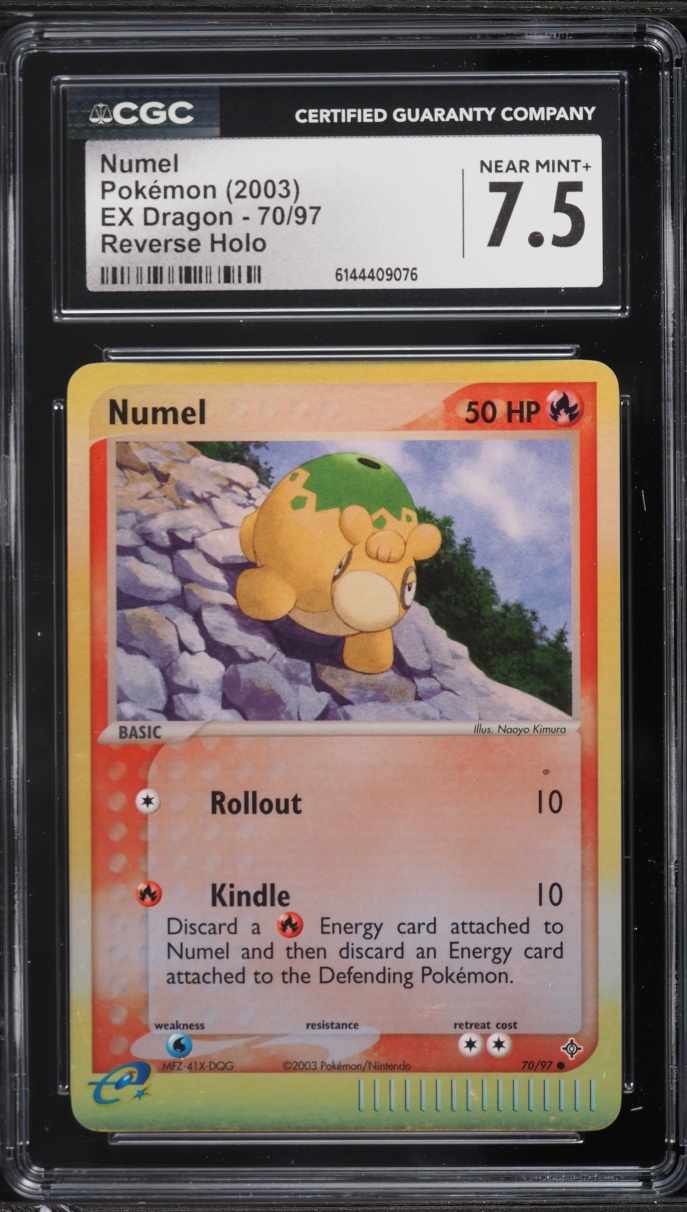 2003 Pokemon EX Dragon Reverse Holo Numel #70 CGC 7.5 NRMT+