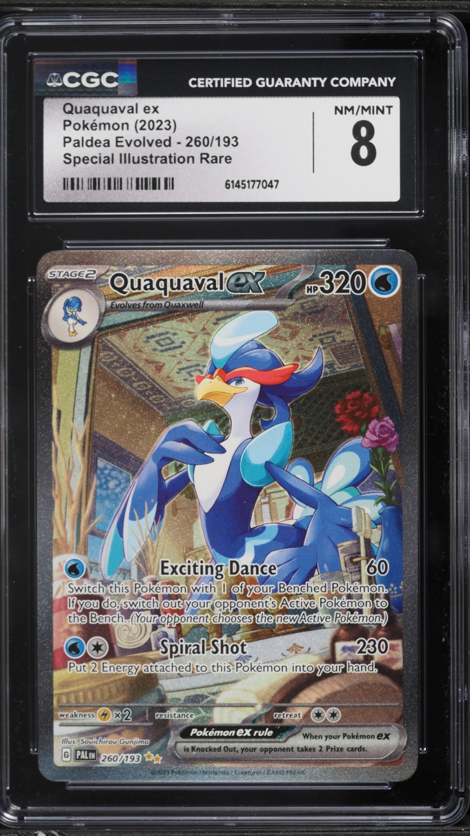 2023 Pokemon Scarlet & Violet Paldea Evolved SIR Quaquaval ex #260 CGC 8 NM-MT