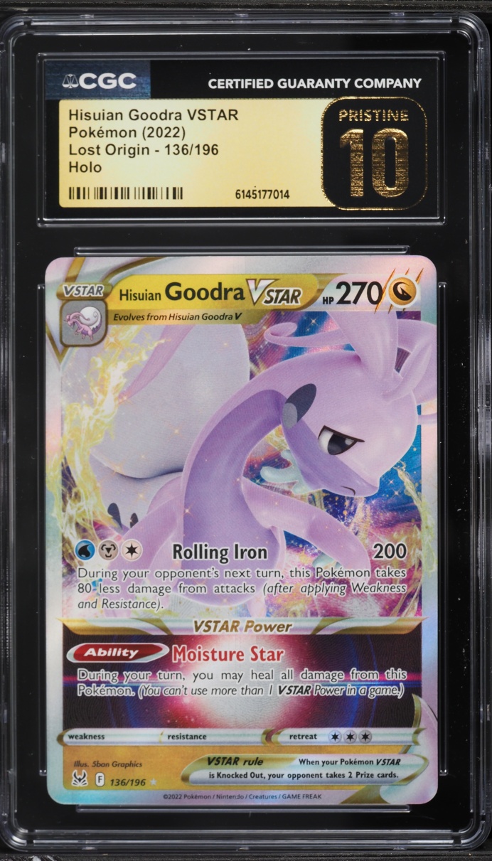 2022 Pokemon Sword & Shield Lost Origin Holo Hisuian Goodra VSTAR #136 CGC 10 PRISTINE