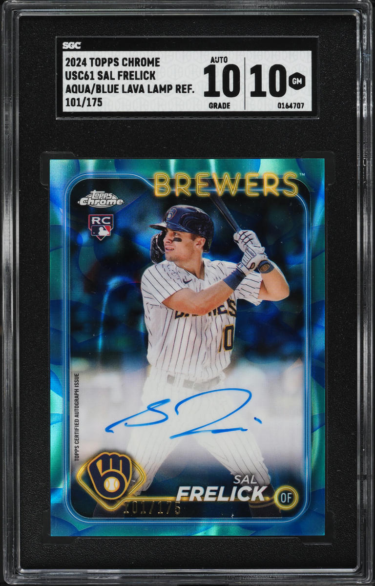 2024 Topps Chrome Update Aqua Blue Lava Lamp Ref Sal Frelick RC AUTO ...