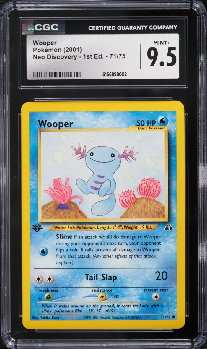 2001 Pokemon Neo Discovery 1st Edition Wooper #71 CGC 9.5 MINT+