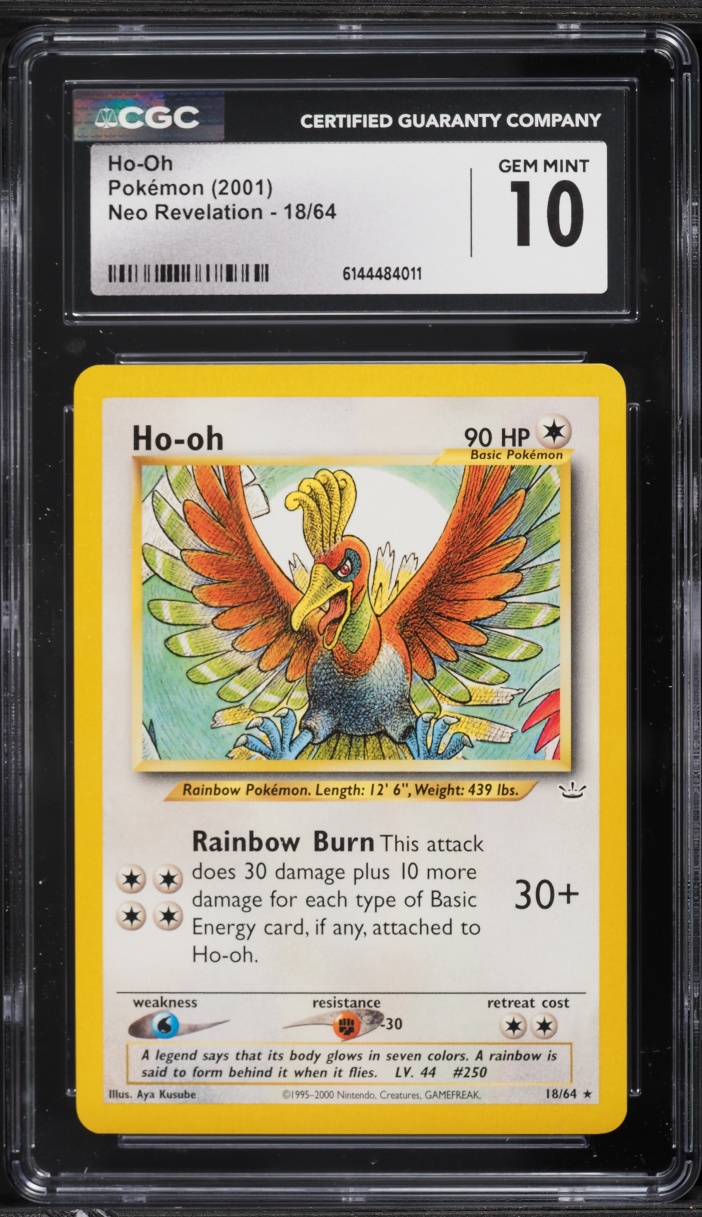 2001 Pokemon Neo Revelation Ho-Oh #18 CGC 10 GEM MINT