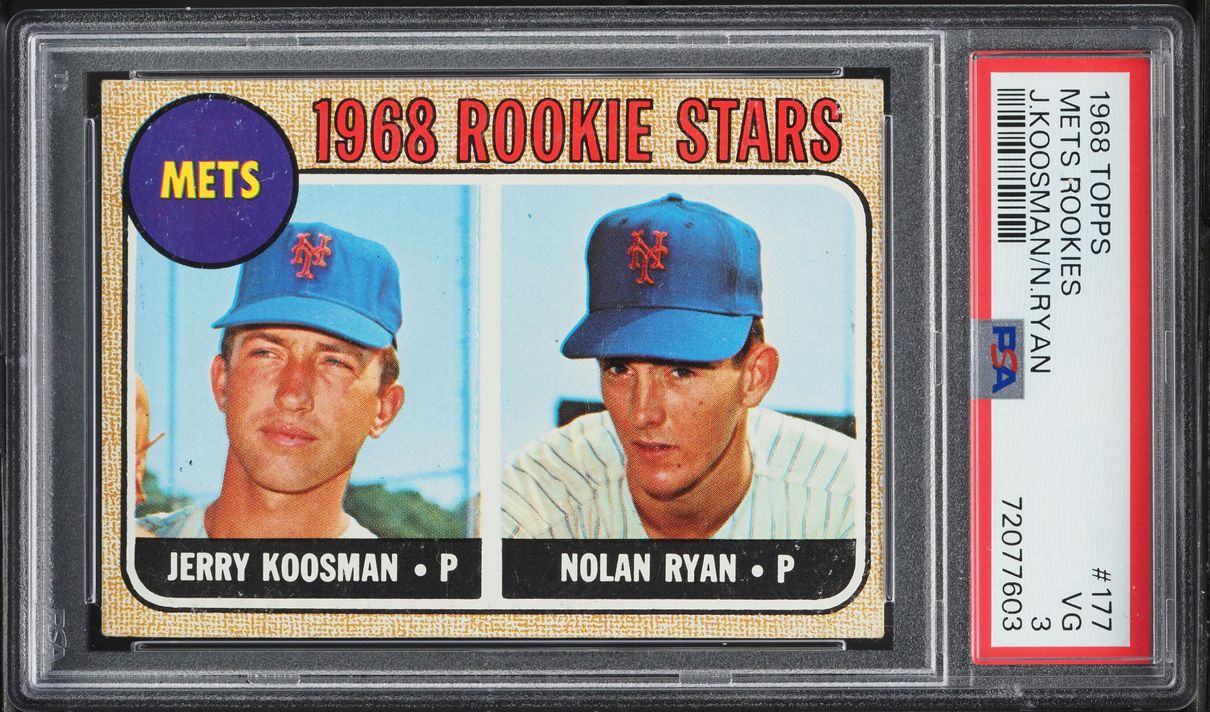 1968 Topps Nolan Ryan ROOKIE #177 PSA 3 VG