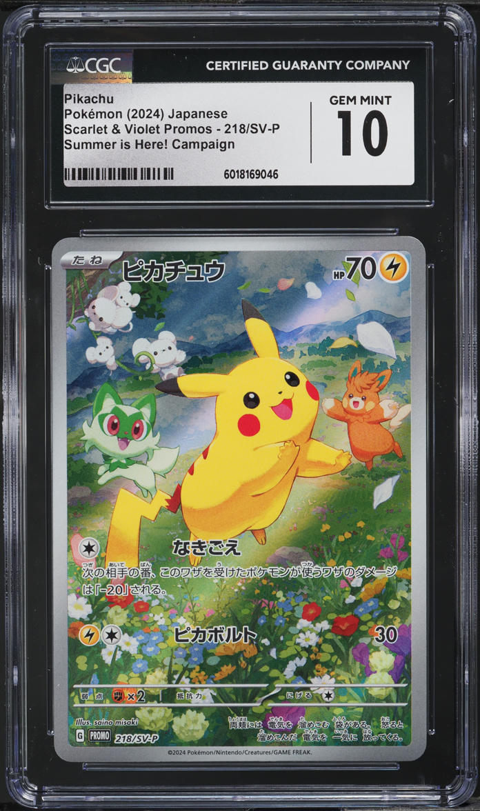 2024 Pokemon Japanese SV Promos Summer is Here! Campaign Pikachu #218 CGC 10 GEM