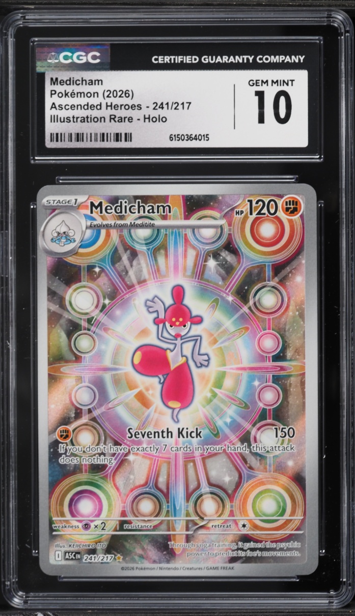 2026 Pokemon Mega Evolution Ascended Heroes IR Medicham #241 CGC 10 GEM MINT