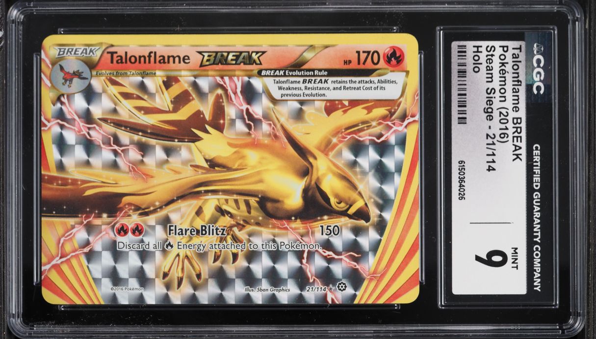 2016 Pokemon XY Steam Siege Talonflame Break #21 CGC 9 MINT