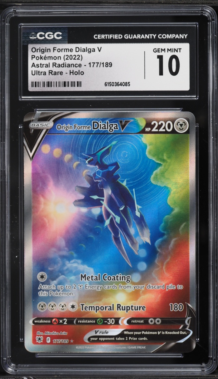 2022 Pokemon Sword & Shield Astral Radiance Full Art Origin Forme Dialga V #177 CGC 10 GEM MINT