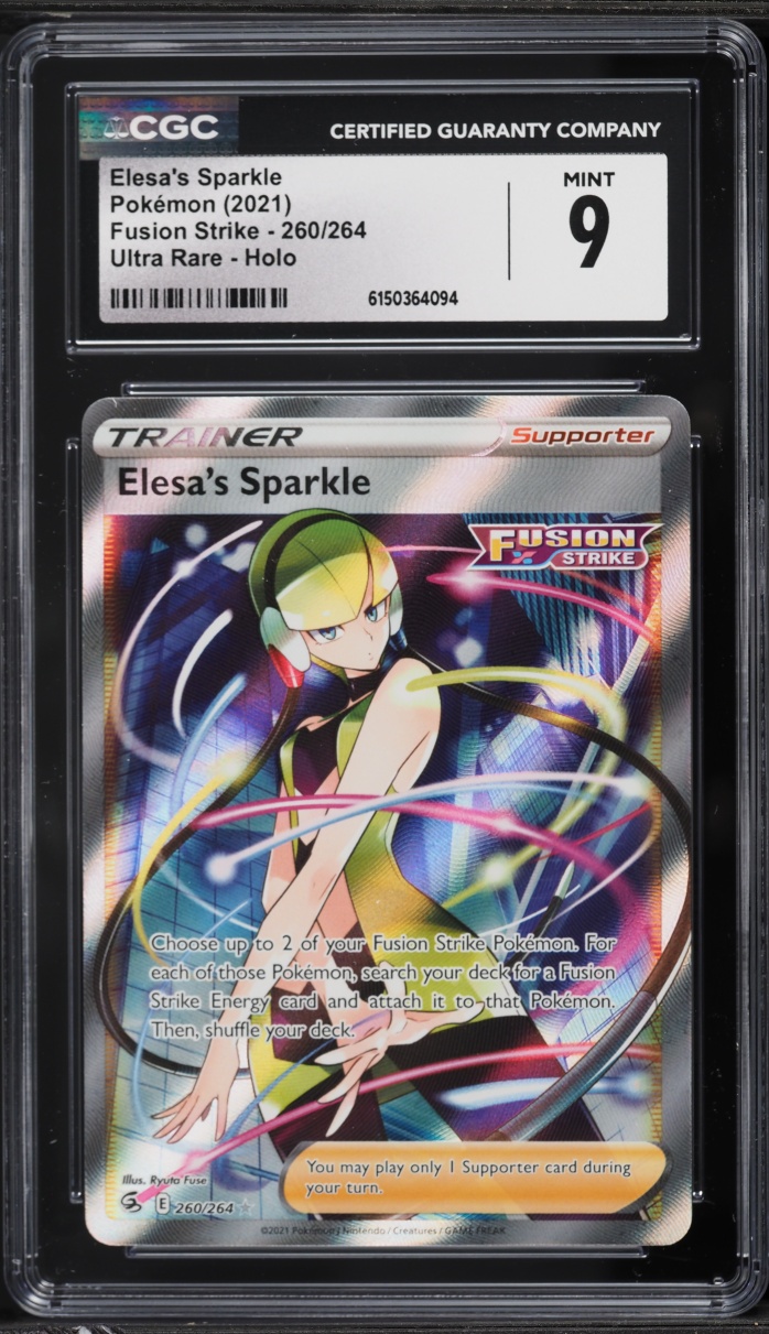 2021 Pokemon Sword & Shield Fusion Strike Full Art Elesa's Sparkle #260 CGC 9 MINT