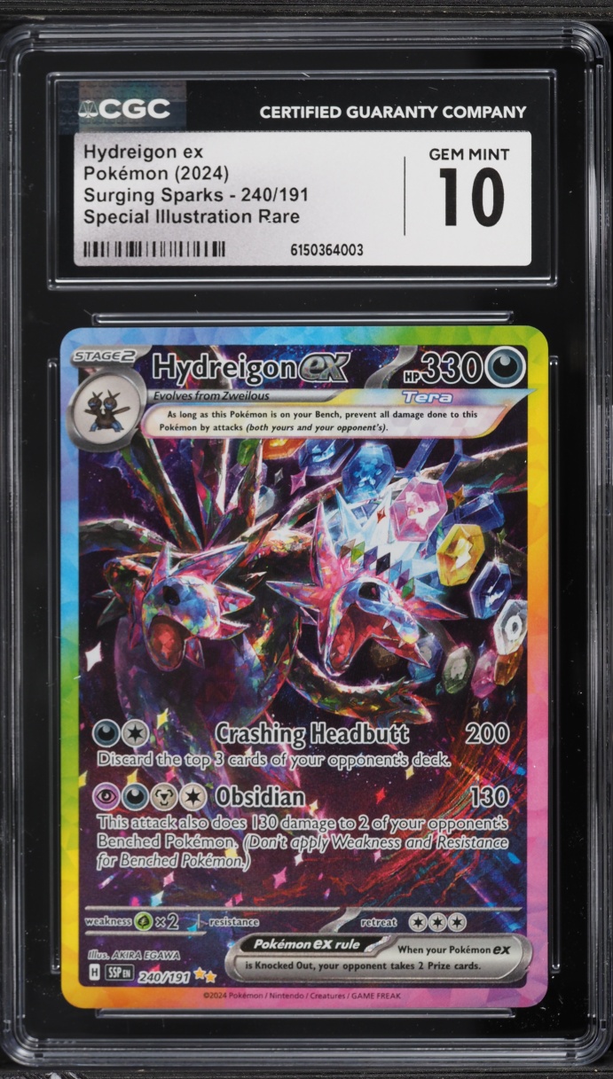 2024 Pokemon Scarlet & Violet Surging Sparks SIR Hydreigon EX #240 CGC 10 GEM MINT