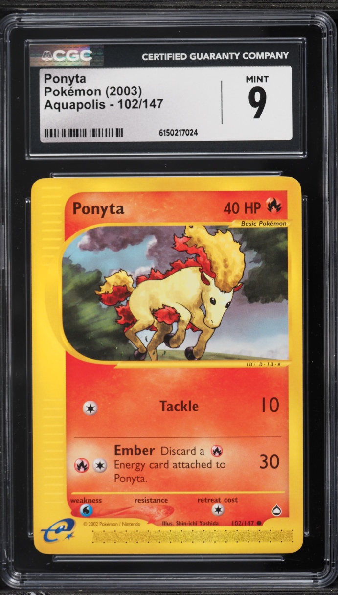 2003 Pokemon Aquapolis Ponyta #102 CGC 9 MINT
