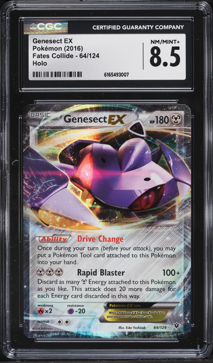 2016 Pokemon XY Fates Collide Holo Genesect EX #64 CGC 8.5 NM-MT+