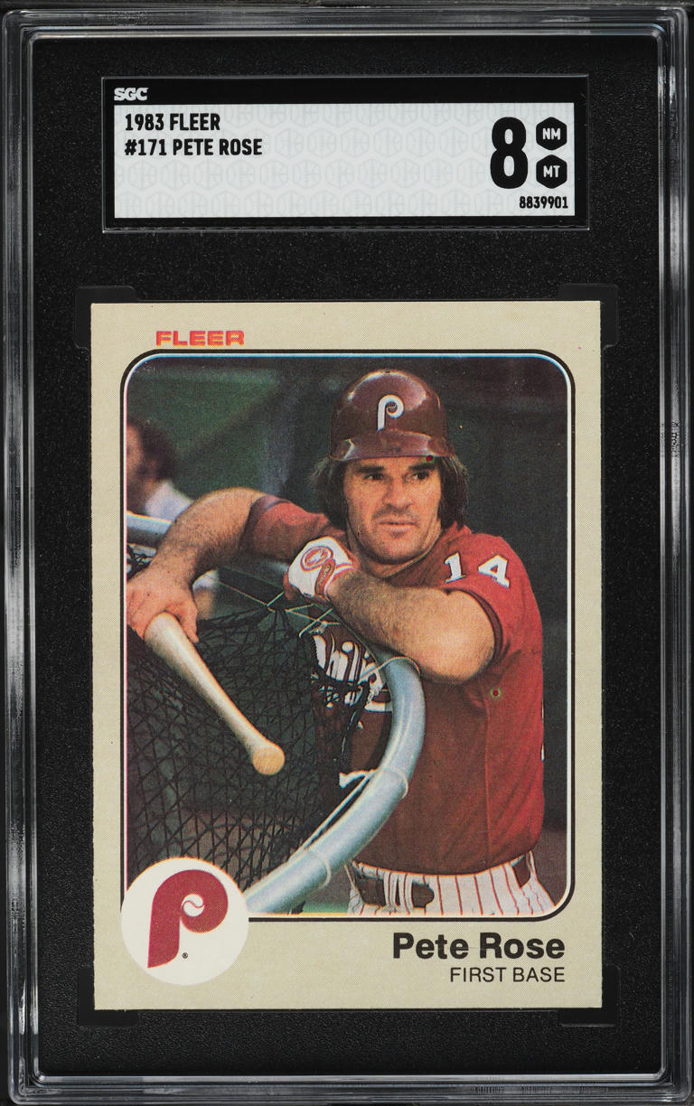 1983 Fleer Pete Rose #171 SGC 8 NM-MT