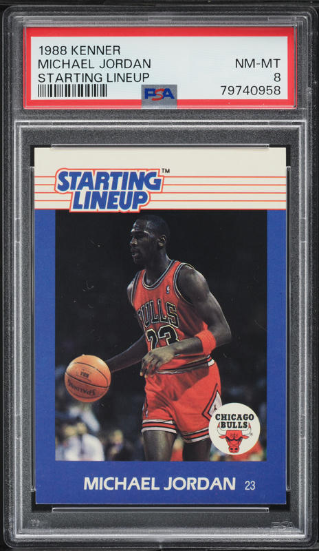 1988 Kenner Starting Lineup Michael Jordan PSA 8 NM-MT on